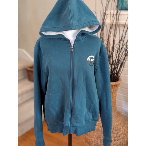 Michael Kors Jackets & Blazers - Michael Kors Womens Sherpa Lined Full Zip Hoodie‎ Teal Blue Jacket Size L Large